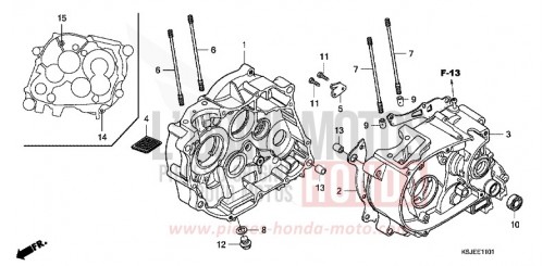 KURBELGEHAEUSE (CRF100F) CRF100FB de 2011